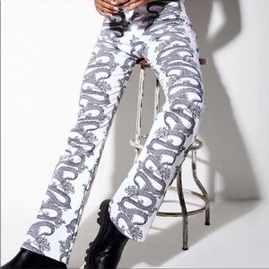 Motel Rocks Dragon Print Trousers                               NEW W TAGS